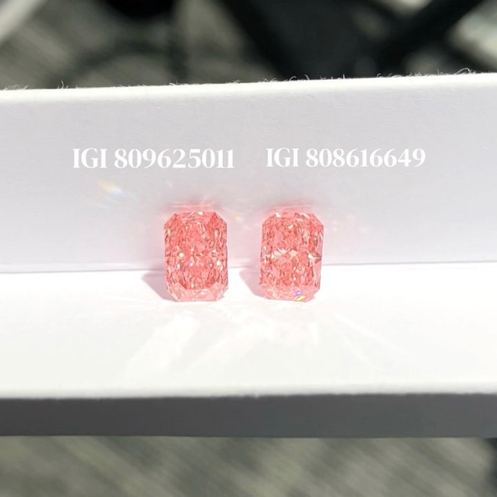 DovEggs 1.05ct radiant fancy vivid pink VS1-LAB GROWN DIAMOND-EVD809625011