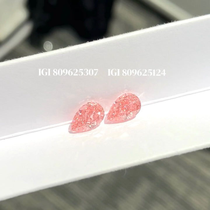 DovEggs 1.02ct pear fancy vivid pink VVS2-LAB GROWN DIAMOND-EVD809625307