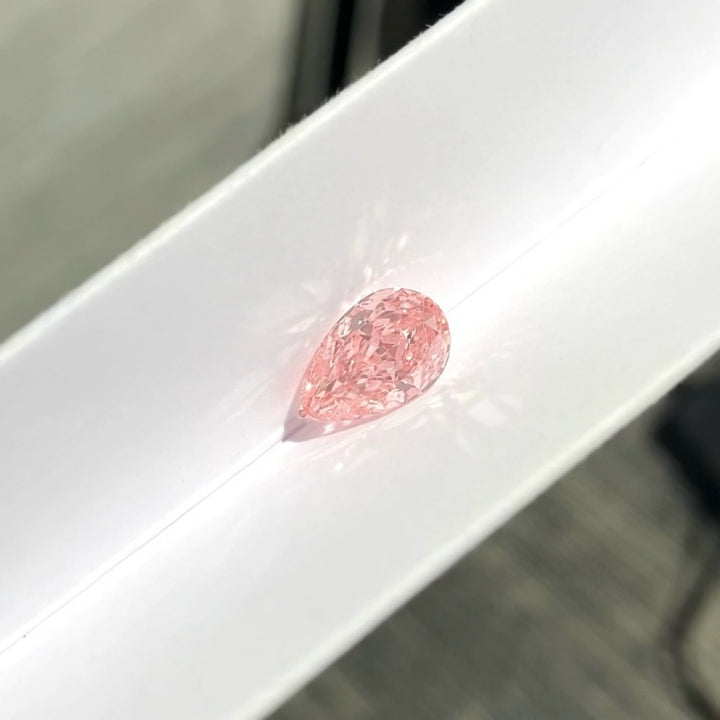 DovEggs 2.01ct pear fancy vivid pink VS1-LAB GROWN DIAMOND-EVD826684660