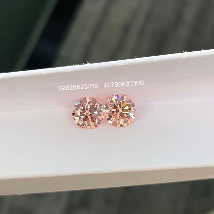 DovEggs 1.19ct round fancy vivid pink VS1-LAB GROWN DIAMOND-EVD795631009