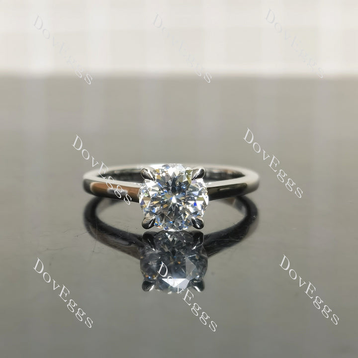 (size 8) Doveggs sterling silver 1.5ct Round moissanite engagement ring