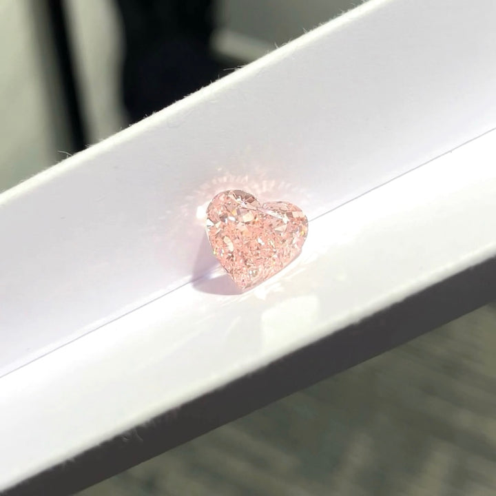 DovEggs 3.09ct heart fancy vivid pink VS1-LAB GROWN DIAMOND-EVD826684674