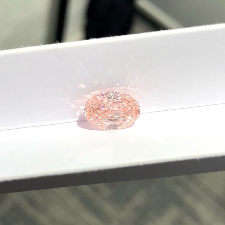 DovEggs 3.01ct oval fancy vivid pink VVS2-LAB GROWN DIAMOND-EVD818602008