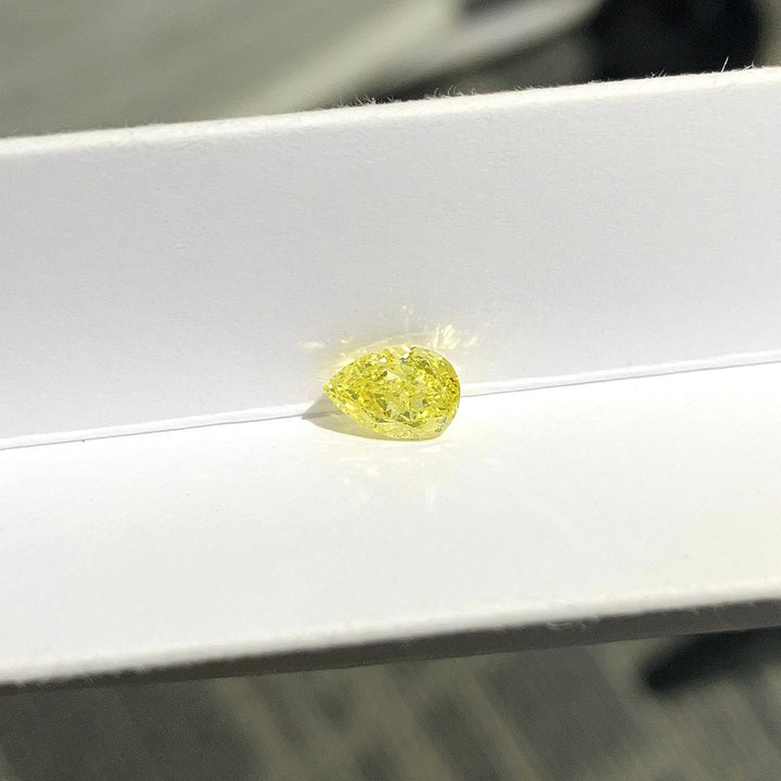 DovEggs 0.83ct pear fancy intense yellow VS1-LAB GROWN DIAMOND-EVD6206017443