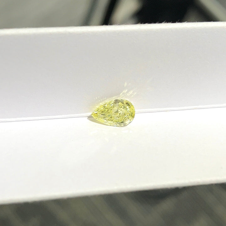DovEggs 0.79ct pear fancy intense yellow VVS2-LAB GROWN DIAMOND-EVD6206017380
