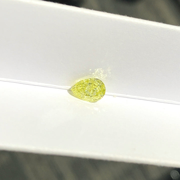 DovEggs 0.73ct pear fancy intense yellow VS1-LAB GROWN DIAMOND-EVD6206017441