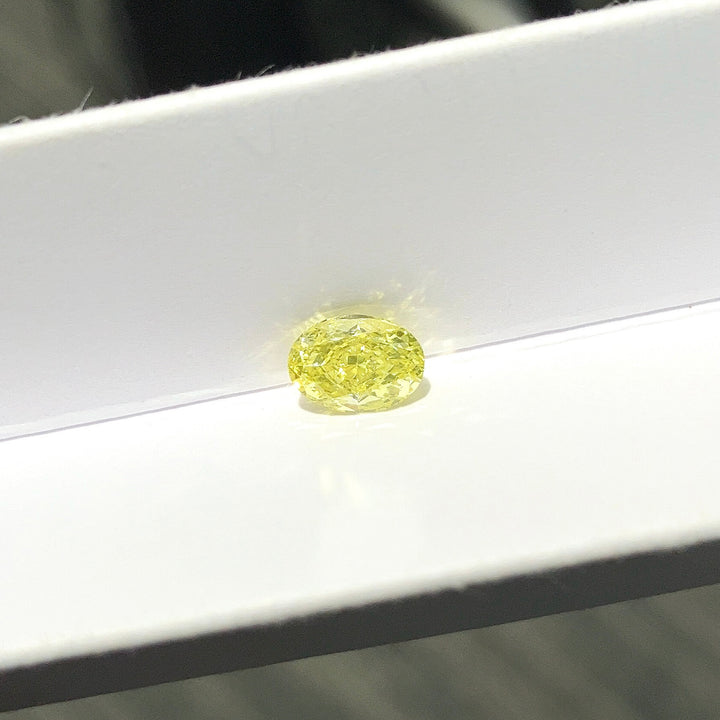 DovEggs 0.91ct oval fancy intense yellow VS2-LAB GROWN DIAMOND-EVD6206017539