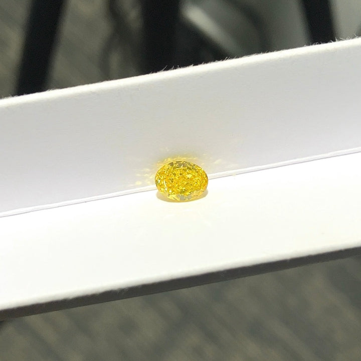 DovEggs 0.90ct oval fancy vivid yellow VS1-LAB GROWN DIAMOND-EVD6206017447