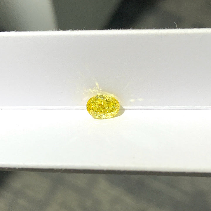 DovEggs 0.87ct oval fancy vivid yellow VS1-LAB GROWN DIAMOND-EVD6206017469