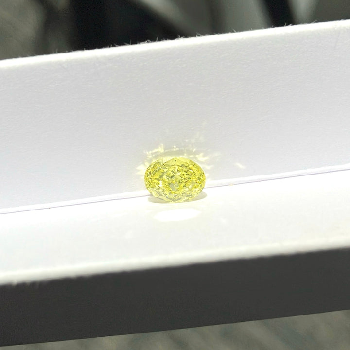 DovEggs 0.86ct oval fancy intense yellow VS1-LAB GROWN DIAMOND-EVD6206017530