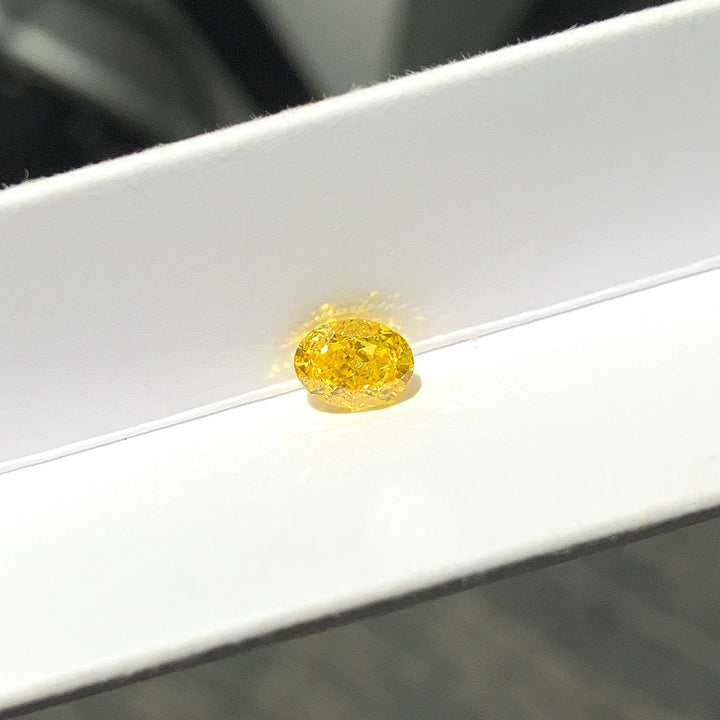 DovEggs 0.84ct oval fancy vivid yellow VS1-LAB GROWN DIAMOND-EVD6206017482