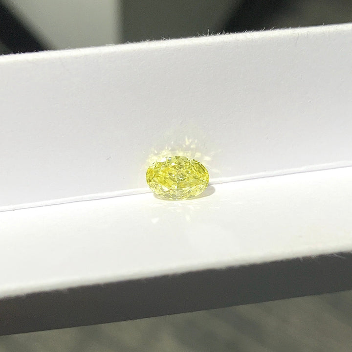 DovEggs 0.83ct oval fancy intense yellow VS1-LAB GROWN DIAMOND-EVD6206017536