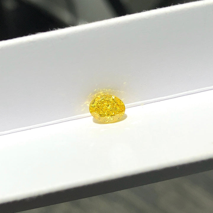 DovEggs 0.83ct oval fancy vivid yellow VVS2-LAB GROWN DIAMOND-EVD6206017448