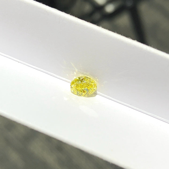 DovEggs 0.81ct oval fancy vivid yellow VS1-LAB GROWN DIAMOND-EVD6206017540