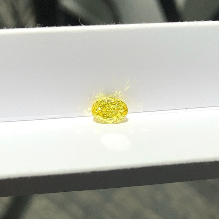 DovEggs 0.81ct oval fancy vivid yellow VS1-LAB GROWN DIAMOND-EVD6206017476