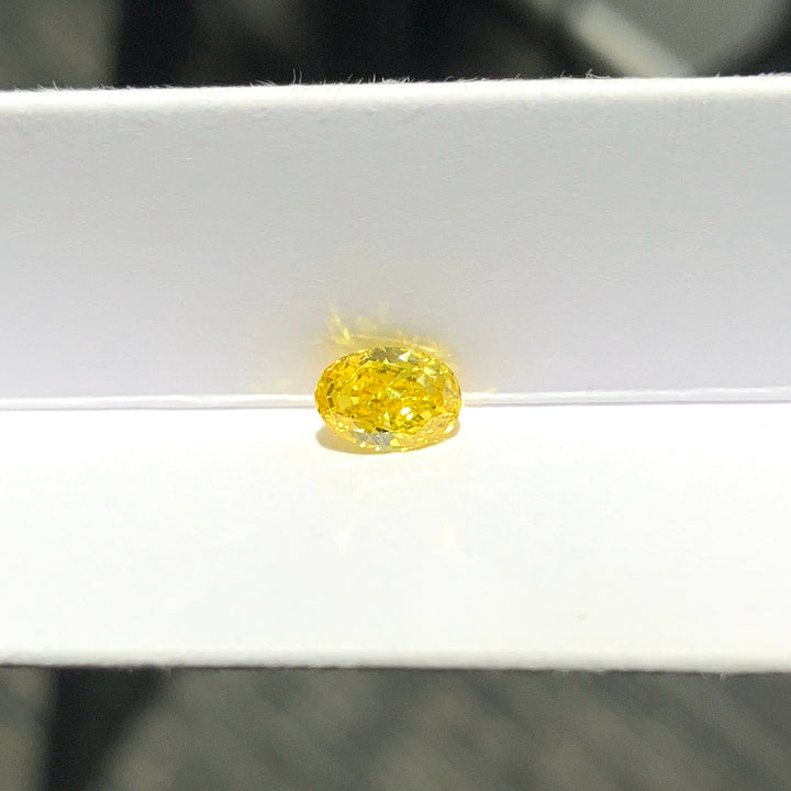 DovEggs 0.80ct oval fancy vivid yellow VS2-LAB GROWN DIAMOND-EVD6206017463
