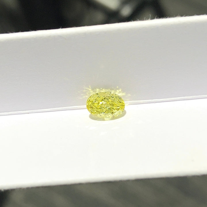 DovEggs 0.80ct oval fancy intense yellow VS1-LAB GROWN DIAMOND-EVD6206017538
