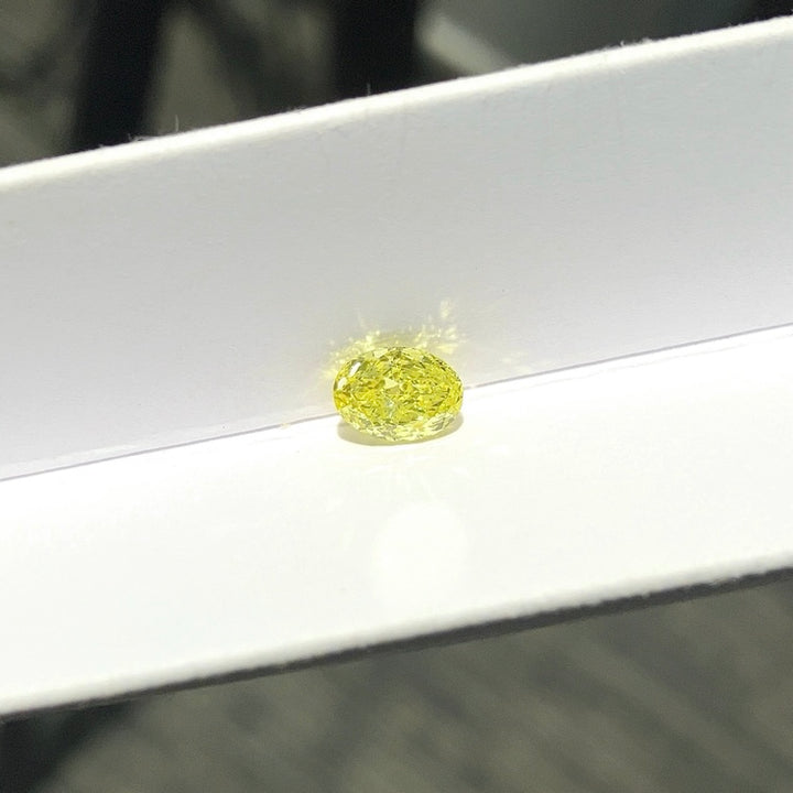 DovEggs 0.77ct oval fancy intense yellow VS1-LAB GROWN DIAMOND-EVD6206017528