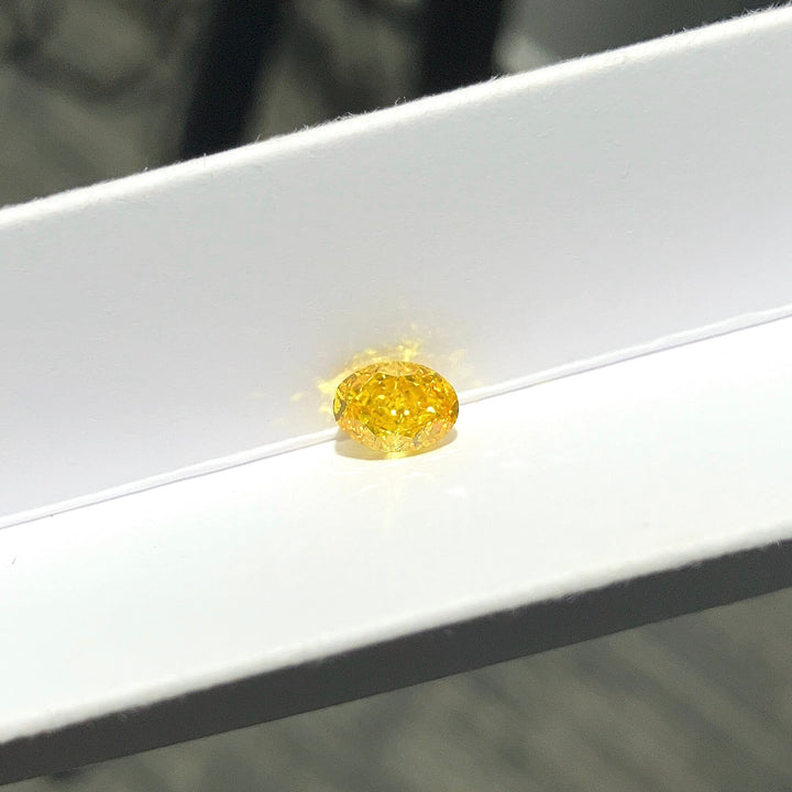 DovEggs 0.75ct oval fancy vivid yellow VVS2-LAB GROWN DIAMOND-EVD6206017491