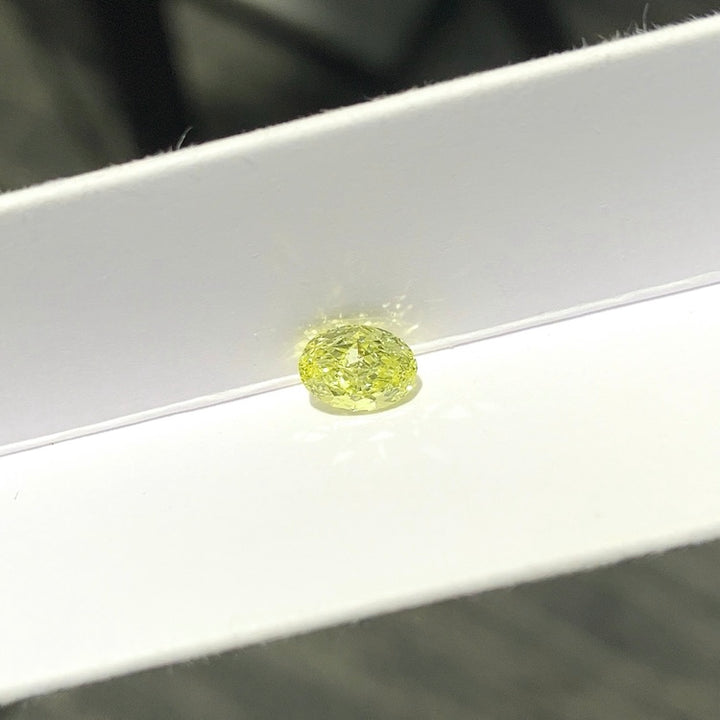 DovEggs 0.78ct oval fancy intense yellow VVS2-LAB GROWN DIAMOND-EVD6206017525