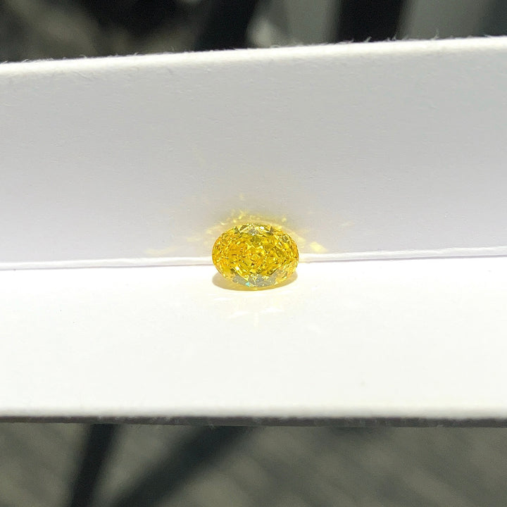 DovEggs 0.76ct oval fancy vivid yellow VS1-LAB GROWN DIAMOND-EVD6206017465