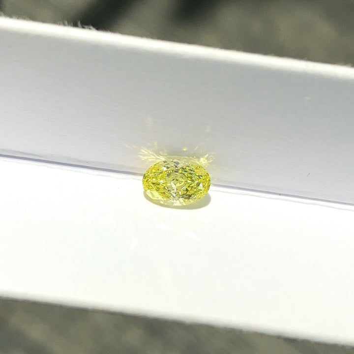 DovEggs 0.77ct oval fancy intense yellow VS2-LAB GROWN DIAMOND-EVD6206017534