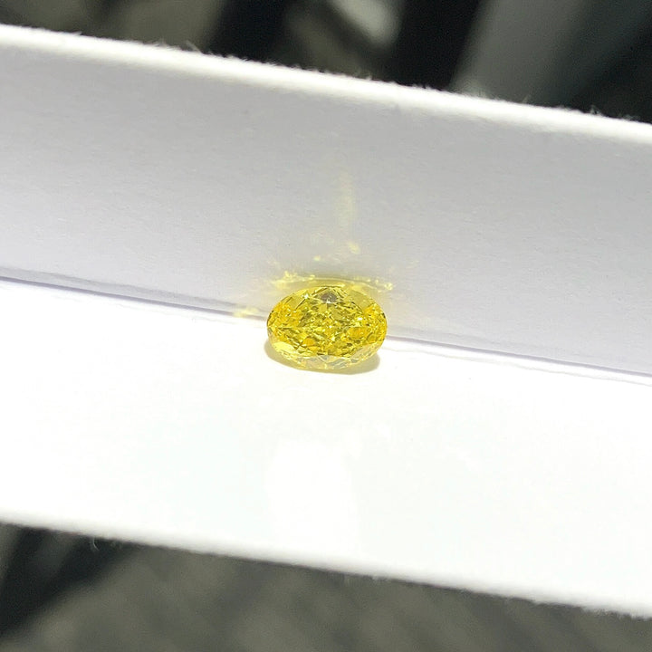 DovEggs 0.79ct oval fancy vivid yellow VS1-LAB GROWN DIAMOND-EVD6206017504