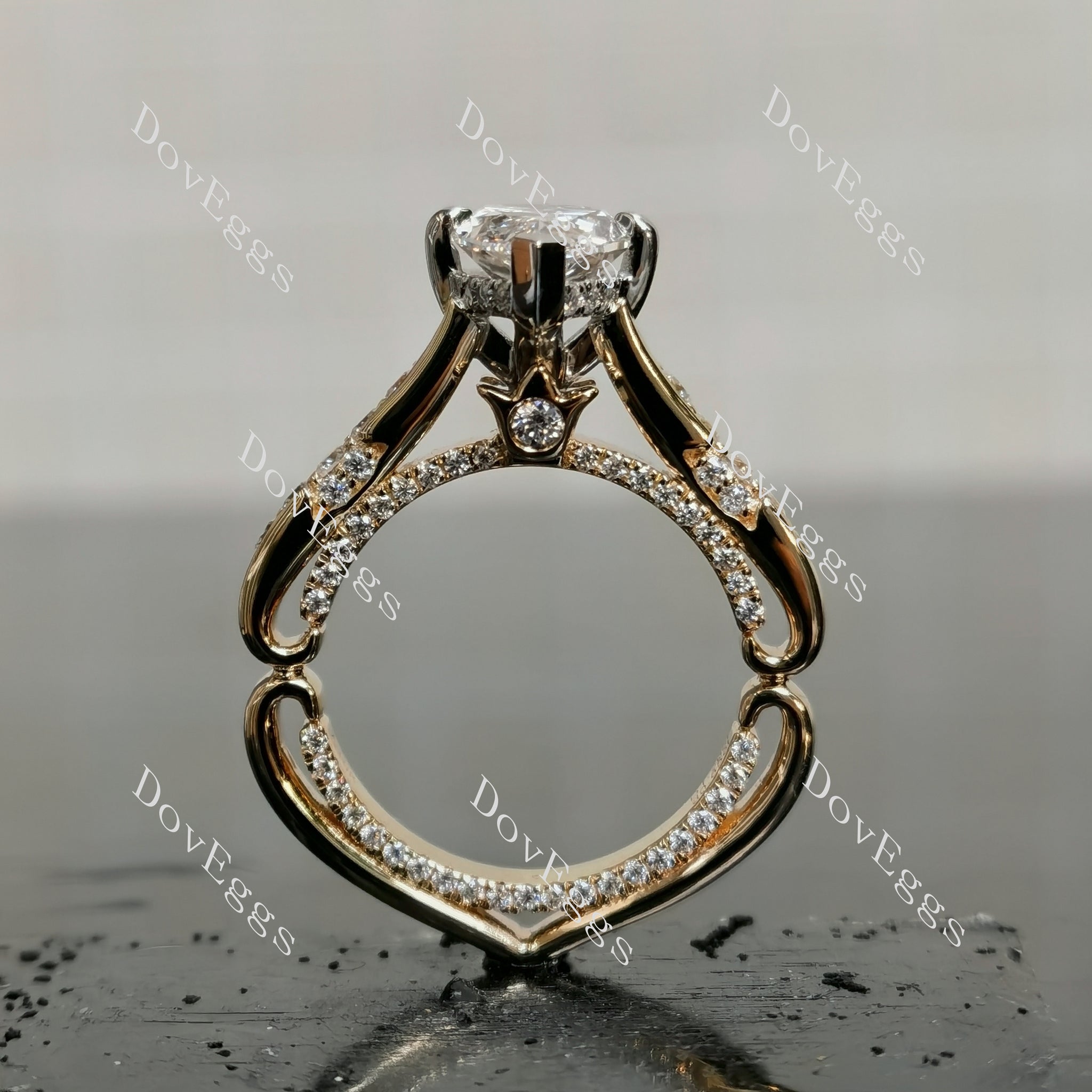 Ally Pear Lab Grown Diamond Engagement Ring