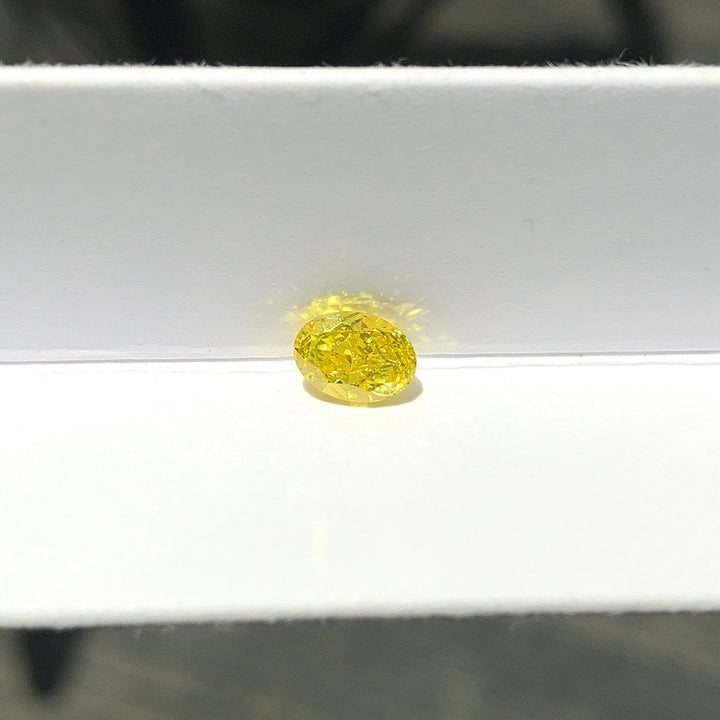 DovEggs 0.77ct oval fancy vivid yellow VS1-LAB GROWN DIAMOND-EVD6206017492