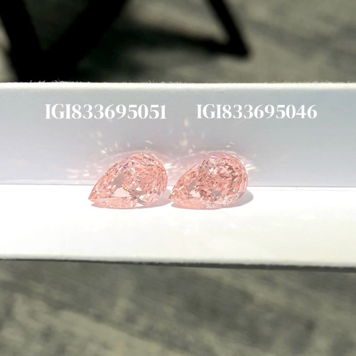 DovEggs 3.19ct pear fancy vivid pink VS1-LAB GROWN DIAMOND-EVD833695051