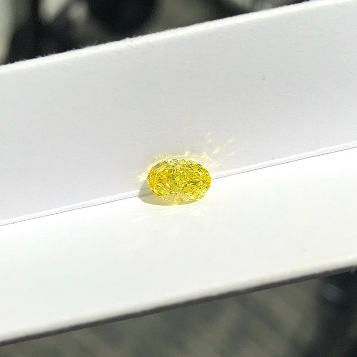 DovEggs 0.73ct oval fancy vivid yellow VS2-LAB GROWN DIAMOND-EVD6206017456