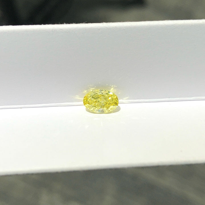 DovEggs 0.71ct oval fancy vivid yellow VS1-LAB GROWN DIAMOND-EVD6206017512