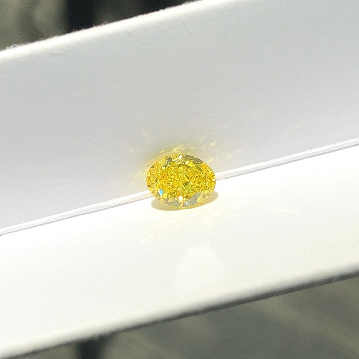 DovEggs 0.73ct oval fancy vivid yellow VS1-LAB GROWN DIAMOND-EVD6206017508