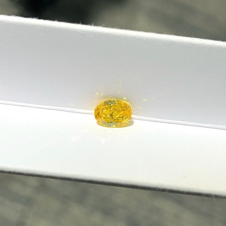 DovEggs 0.72ct oval fancy vivid yellow VS1-LAB GROWN DIAMOND-EVD6206017450