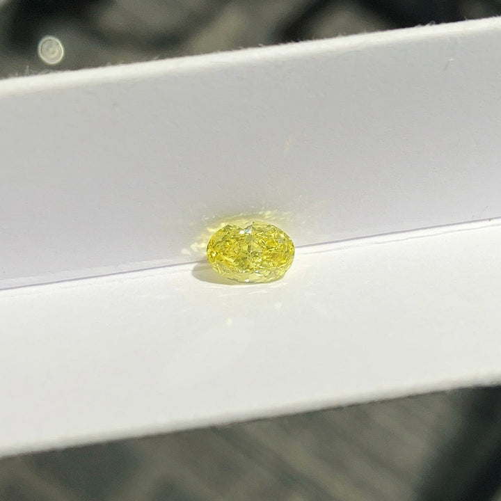 DovEggs 0.74ct oval fancy intense yellow VVS2-LAB GROWN DIAMOND-EVD6206017515