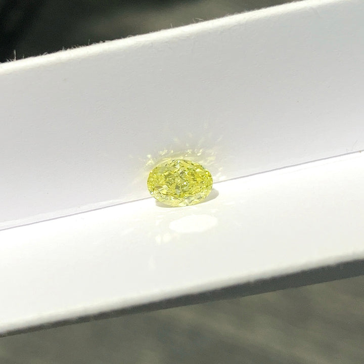 DovEggs 0.71ct oval fancy intense yellow VS1-LAB GROWN DIAMOND-EVD6206017541