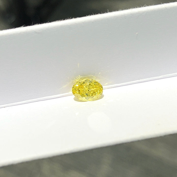 DovEggs 0.71ct oval fancy vivid yellow VS1-LAB GROWN DIAMOND-EVD6206017467