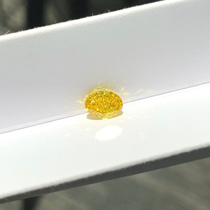 DovEggs 0.70ct oval fancy vivid yellow VS1-LAB GROWN DIAMOND-EVD6206017478