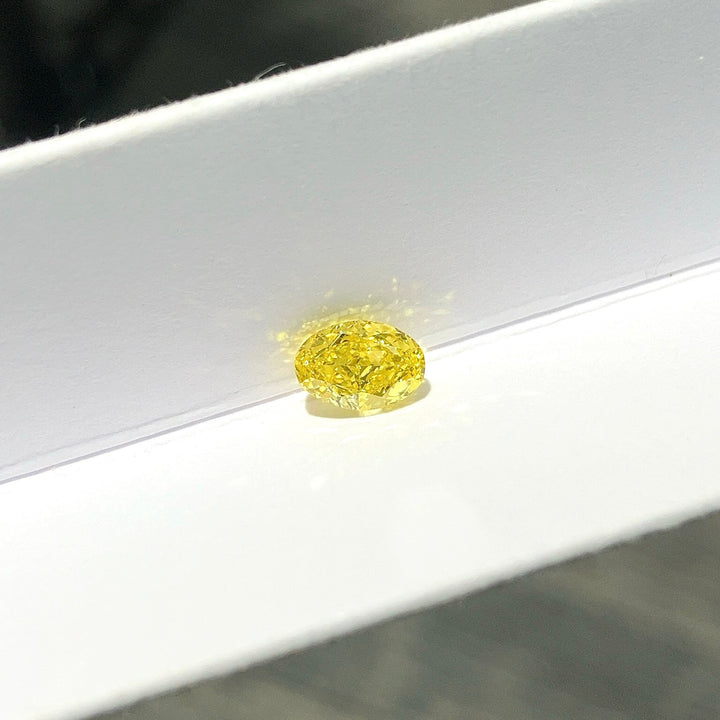 DovEggs 0.70ct oval fancy vivid yellow VS1-LAB GROWN DIAMOND-EVD6206017475