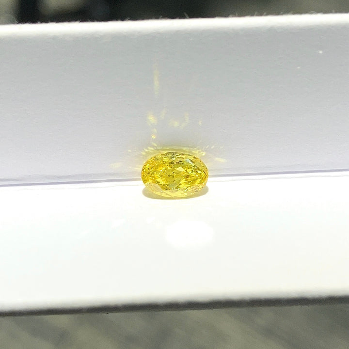 DovEggs 0.70ct oval fancy vivid yellow VVS2-LAB GROWN DIAMOND-EVD6206017496