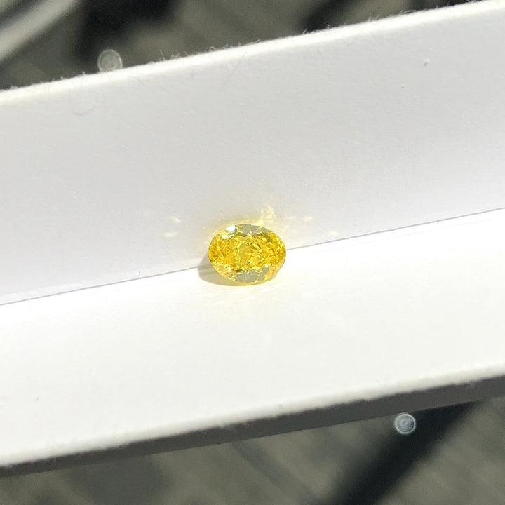 DovEggs 0.64ct oval fancy vivid yellow VS1-LAB GROWN DIAMOND-EVD6206017510