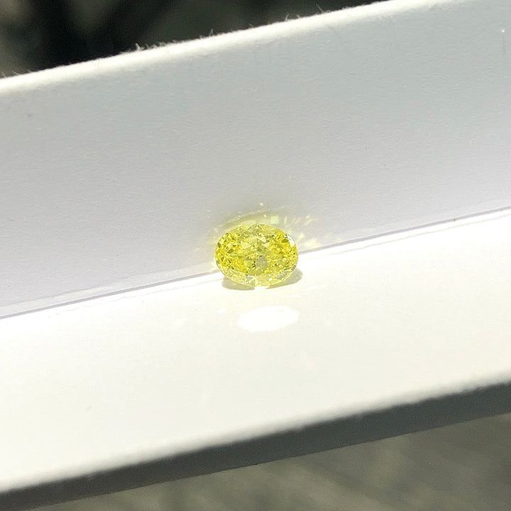 DovEggs 0.60ct oval fancy intense yellow VS1-LAB GROWN DIAMOND-EVD6206017526