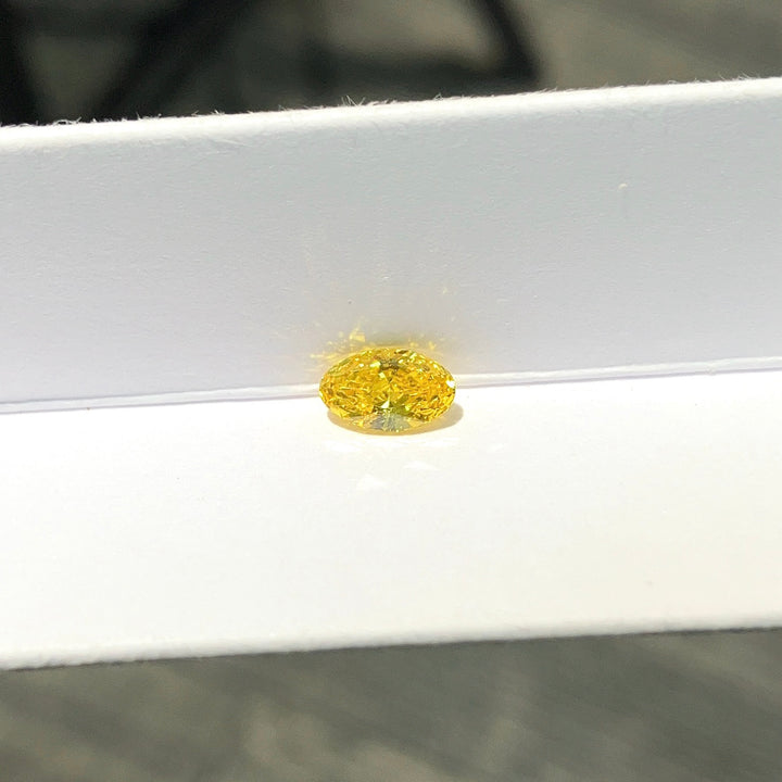 DovEggs 0.61ct oval fancy vivid yellow VS2-LAB GROWN DIAMOND-EVD6206017461