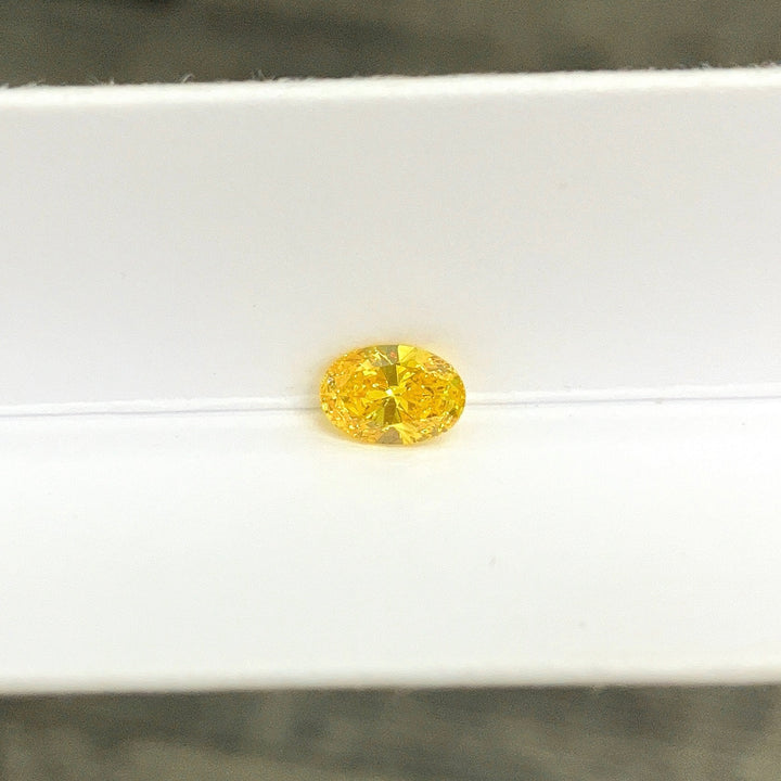 DovEggs 0.63ct oval fancy vivid yellow VS1-LAB GROWN DIAMOND-EVD6206017489