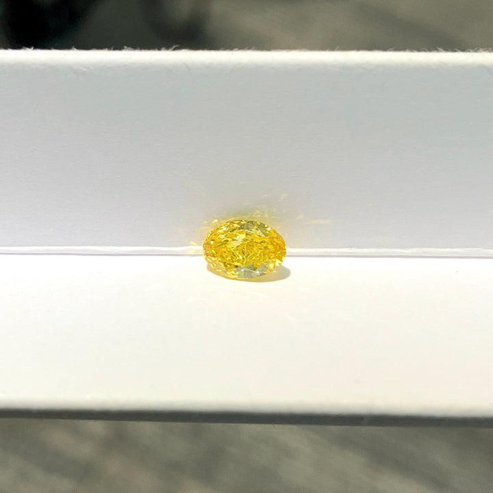 DovEggs 0.61ct oval fancy vivid yellow VS1-LAB GROWN DIAMOND-EVD6206017460