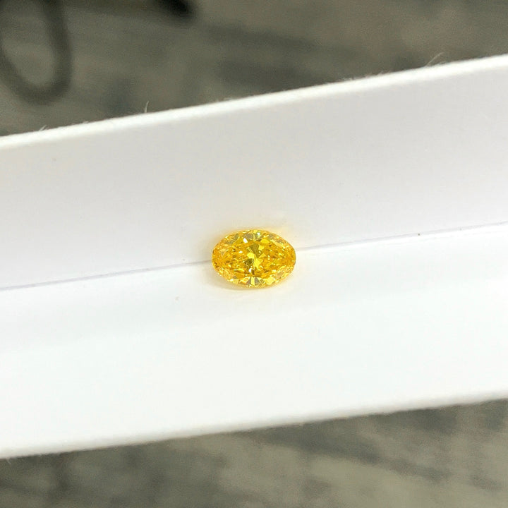 DovEggs 0.68ct oval fancy vivid yellow VS1-LAB GROWN DIAMOND-EVD6206017477