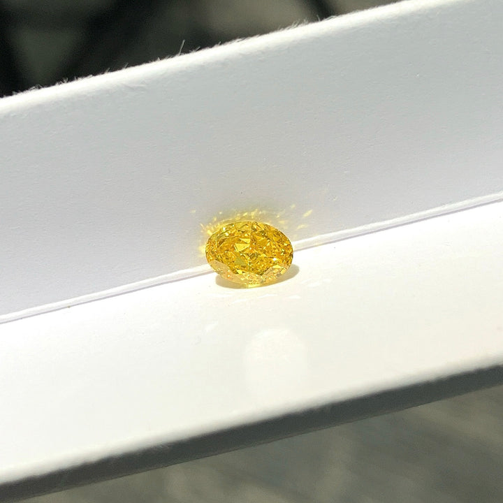 DovEggs 0.69ct oval fancy vivid yellow VS1-LAB GROWN DIAMOND-EVD6206017500