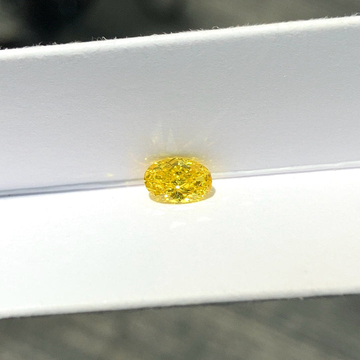 DovEggs 0.69ct oval fancy vivid yellow VS1-LAB GROWN DIAMOND-EVD6206017484