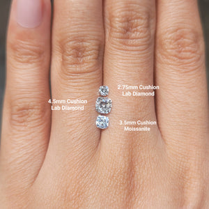 Doveggs 2.75*2.75mm/4.5*4.5mm cushion lab diamond accents