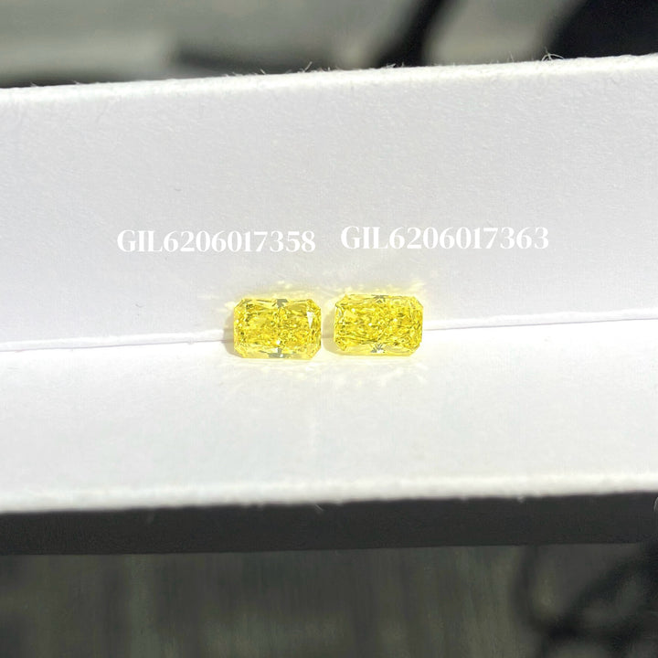 DovEggs 0.42ct radiant fancy intense yellow VVS2-LAB GROWN DIAMOND-EVD6206017363